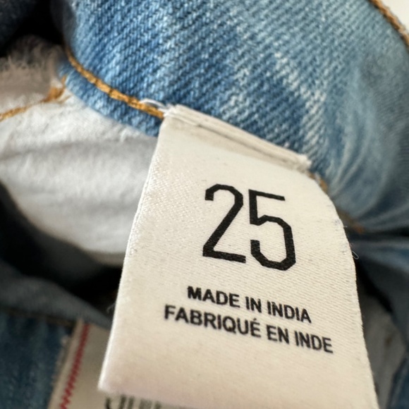 Urban Outfitters BDG Rare High Flare Patchwork Embroidered Crochet Jeans Y2K 25 - Picture 7 of 9